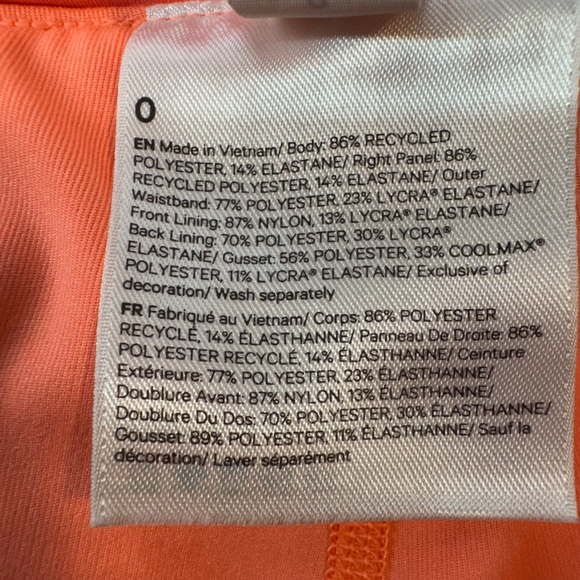 Lululemon Asymmetrical Pleated Tennis Skirt 0 Coral Mini w/ Built In Short NWOT - Picture 8 of 14